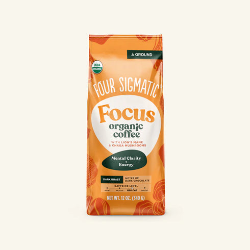 Four Sigmatic Focus Ground Coffee Organic Dark Roast with Lion's Mane & Chaga Mushrooms